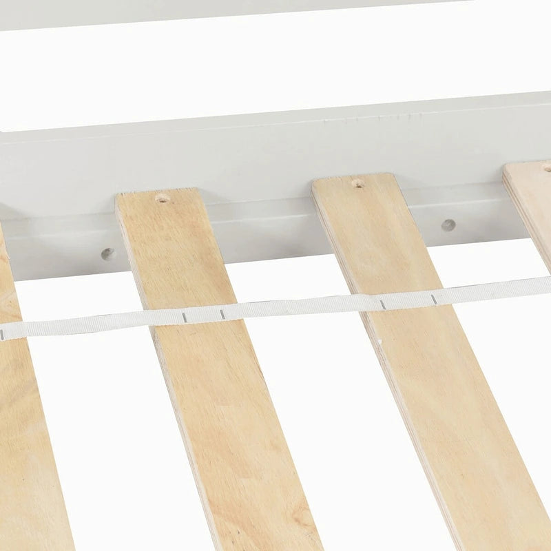 Lit mezzanine double avec escalier et rangement