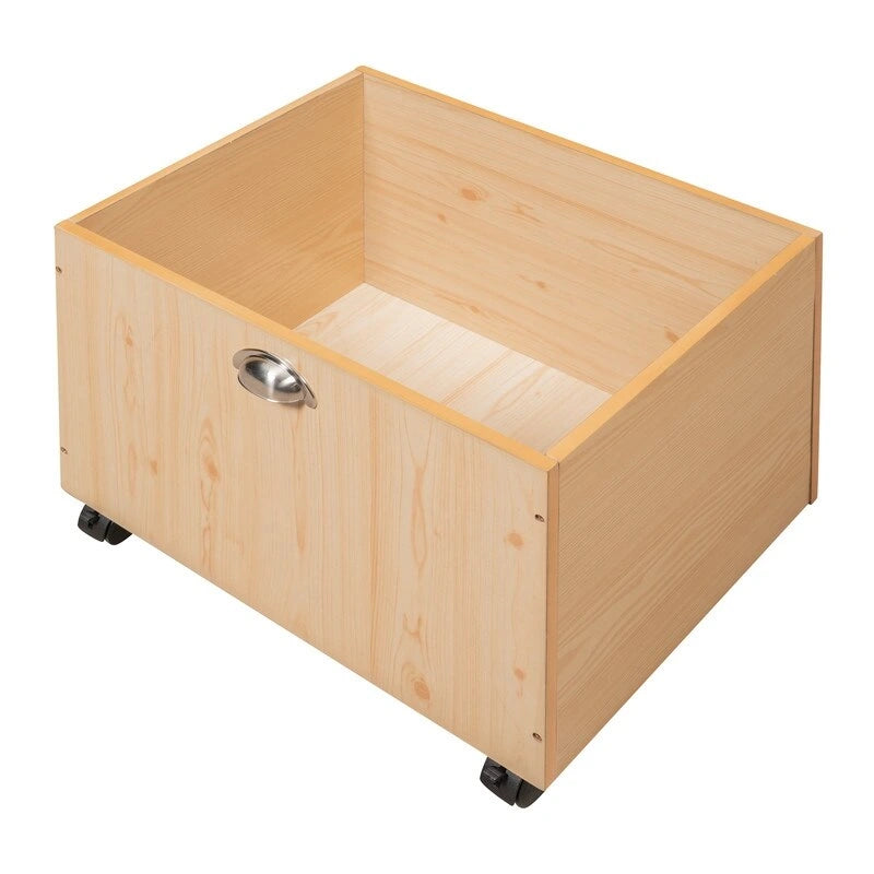 Lit superposé simple en bois avec toboggan, rangements, échelle et tableau noir