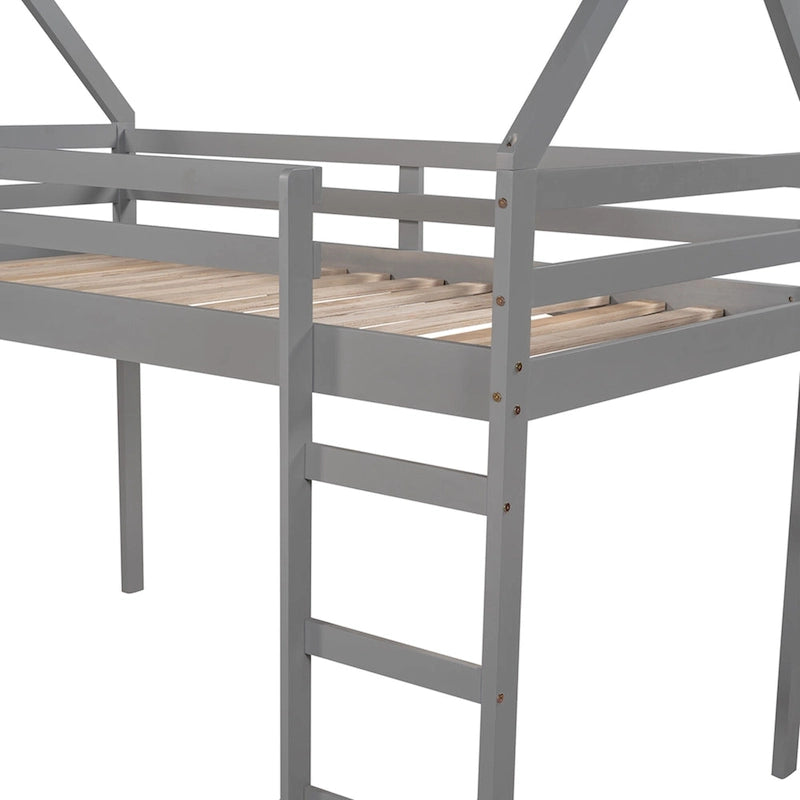 Lit mezzanine une place avec toboggan