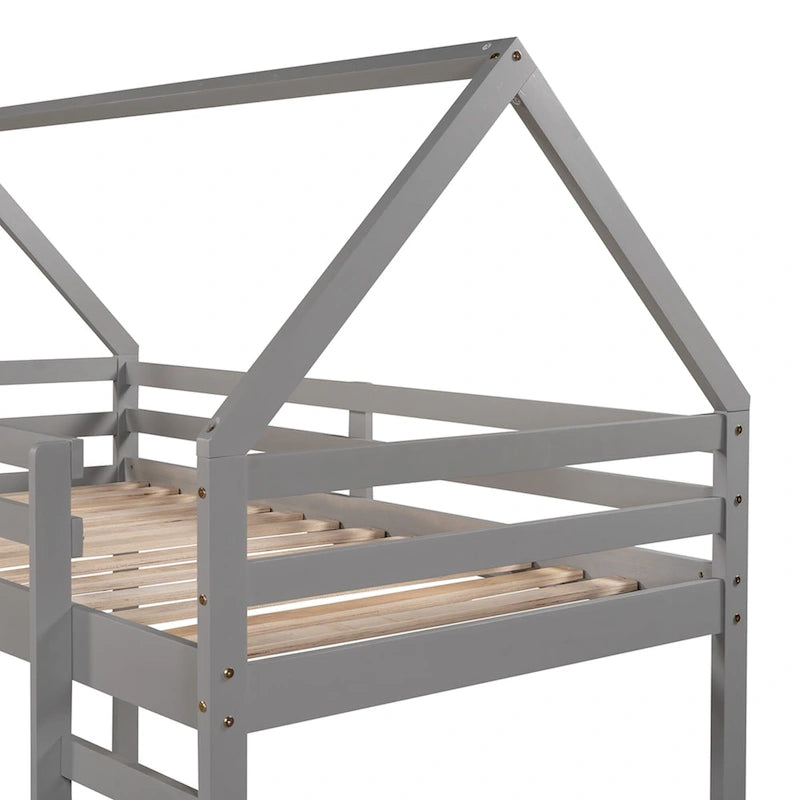 Lit mezzanine une place avec toboggan