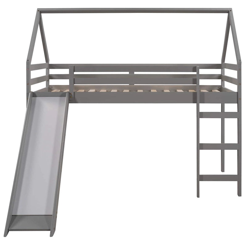 Lit mezzanine une place avec toboggan