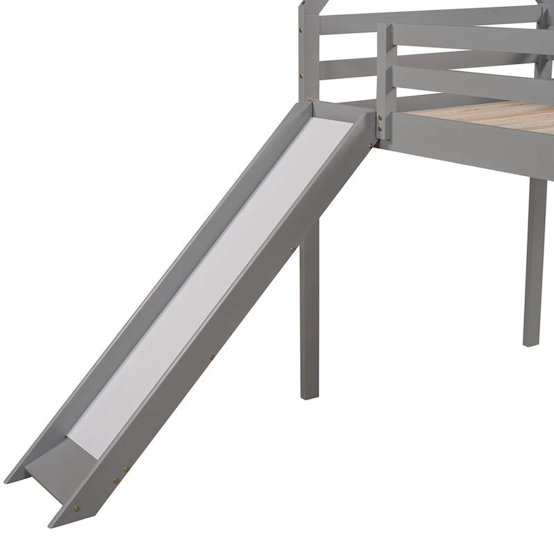 Lit mezzanine une place avec toboggan
