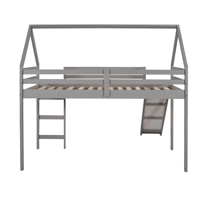 Lit mezzanine une place avec toboggan