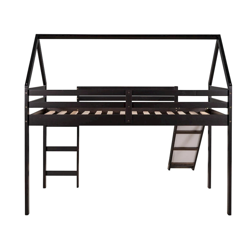 Lit mezzanine une place avec toboggan