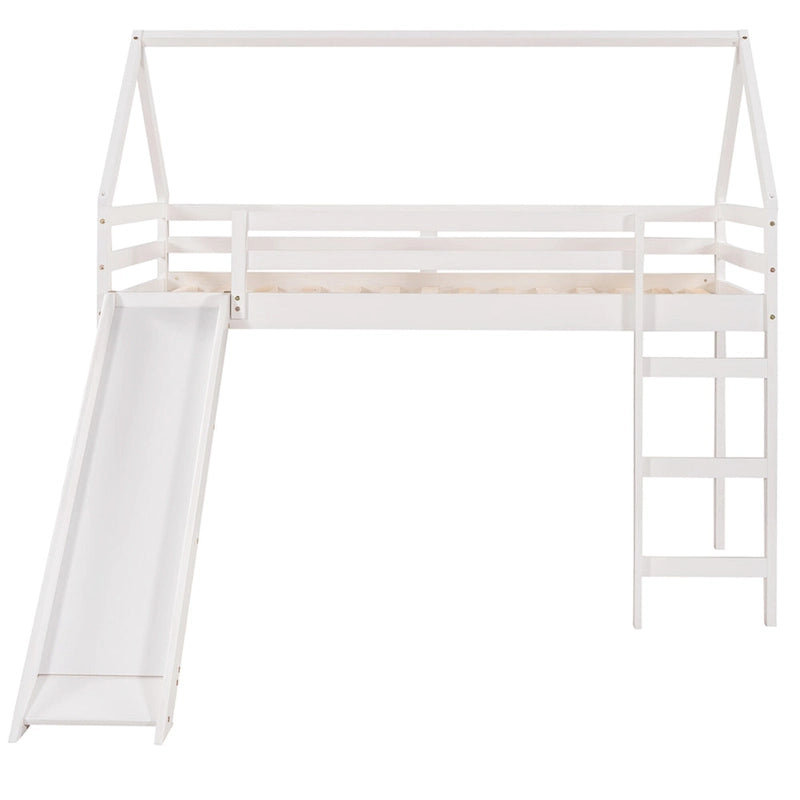Lit mezzanine une place avec toboggan