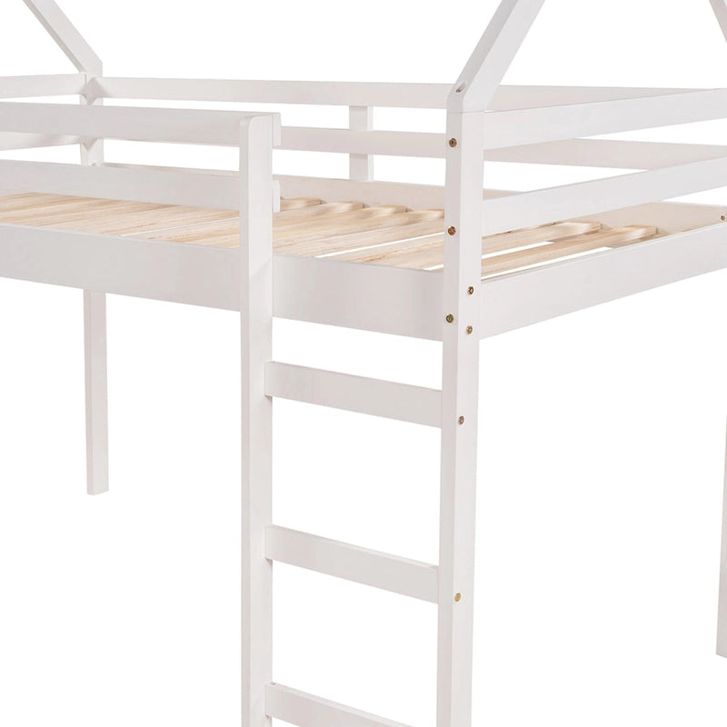 Lit mezzanine une place avec toboggan