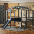 Lit mezzanine avec échelle et toboggan